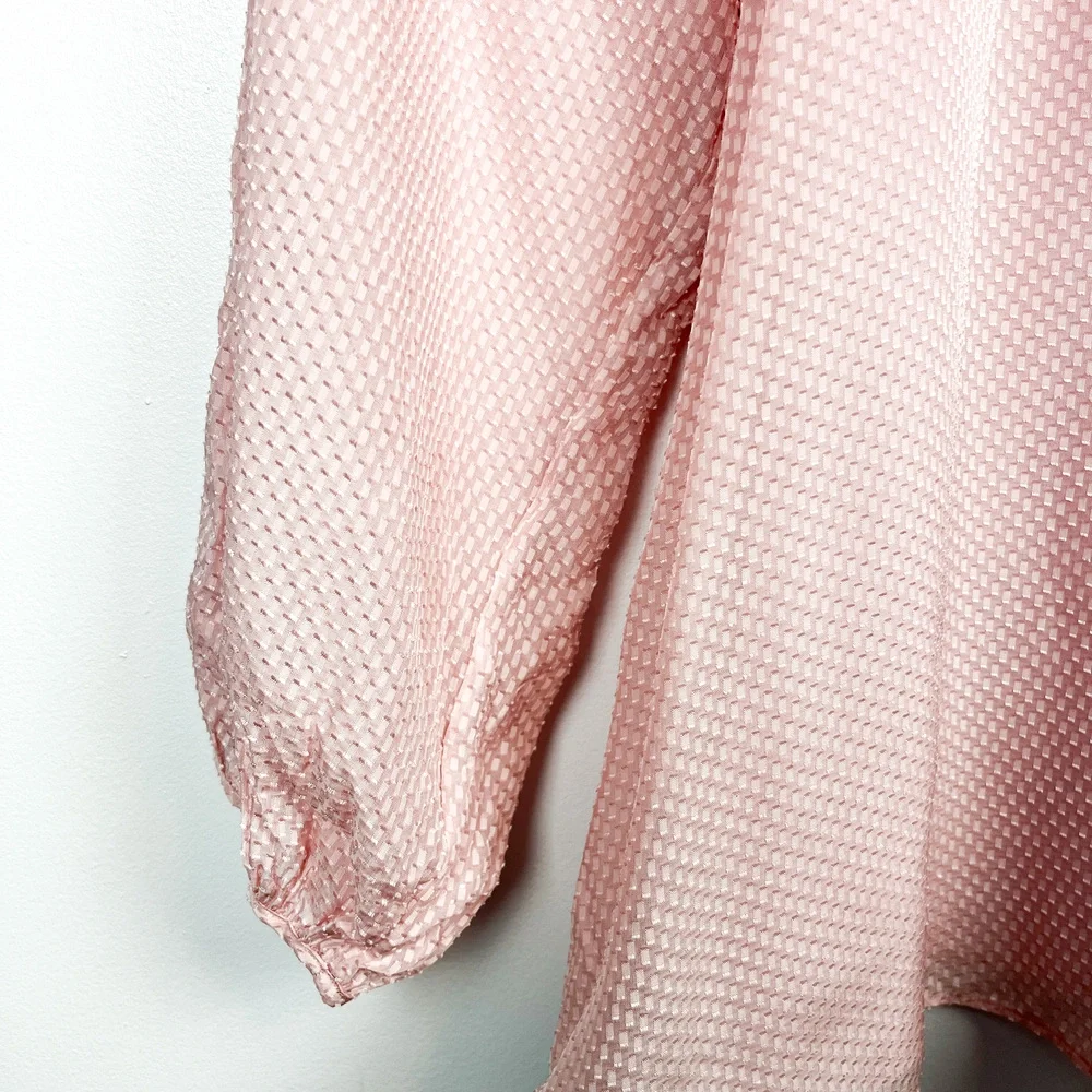 Massimo Dutti Light Pink Long Sleeve Blouse - Picture 7 of 9